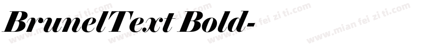 BrunelText Bold字体转换